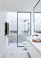 Black Frame Glass Shower Door