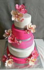 Pink wedding cake