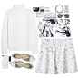 A fashion look from August 2015 featuring white sweater, flat shoes and white purse. Browse and shop related looks.