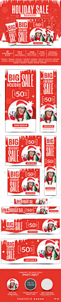 Holiday Sale Banner Set - Banners & Ads Web Elements
