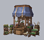 Flower shop concept Art, Heewon Jang : Fantasy Flower shop Concept Art