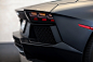 Matte black Lamborghini Aventador taillight