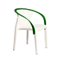 莎芙扶手椅
这款扶手椅的特别之处在于，巧妙的将丝带这一设计元素应用到极致，造型协调，线条饱满，比例恰当，动感中又不失稳定。无论摆在哪里，都能为您的空间增添年轻跳跃的活力气息。同时，材质和结构的完美结合，运用清新活力的白、绿进行色彩布局，使它更突出现代浓郁的气息。