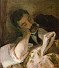 Man Reading a book by John Singer Sargent: 