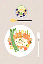 好多萝卜的早餐-Helloxqq_插画,食物插画_涂鸦王国插画