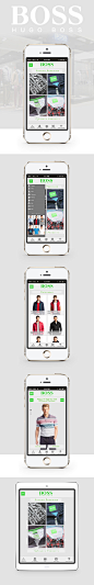 Hugo Boss App Design : My college project for the end of my first year.