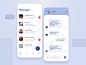Chat App menu group message messenger chat app minimal design ux ui