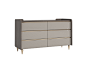 Maple chest of drawers with integrated handles ANNA | Chest of drawers by Reiggi