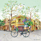 Soul Of The Street Calendar 2017 : Street Carts Calandar for OceanBankHa Noi Hanoi Saigon Sai Gon Ho Chi Minh VietnamVuon IllustrationChildren Picture Book