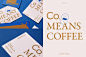 Co. Means Coffee : Co. Means Coffee is a pets friendly cafe in Kharkiv. It is located in the business center of the city and designed for people who live or work here. Our main challenge was to develop identity and interior, and the main conditions were t