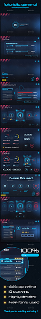 Futuristic game ui