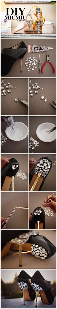 DIY Shoe Bling 哈哈哈 这...