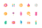 Candy Icons : A set of 15 sugar—coated icons, specially crafted for an online LGBT community portal called Sticky. Each of the icons represent a rank which users can obtain as they level up through various activities performed on the site.