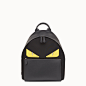 FENDI BACKPACK - in nylon and black leather with inserts - view 1 zoom