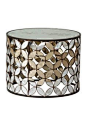 flower mirror drum table. my design books would look beautiful on top
