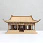 中式古建筑楼房模型苏式中国风样板间售楼处茶室书房入伙装饰摆件