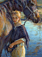 girl and horse  by Daniel F. Gerhartz