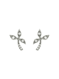 Diamond Three Leaf Stud Earrings - Platinum : Cathy Waterman