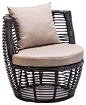 Zuo Stanley Cylindrical Stacking Set Patio Chairs Brown contemporary-outdoor-lounge-sets