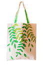复古日本树叶淳朴简单帆布环保帆布包购物袋