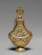 Scent Bottle, 1800s Switzerland, 19th century gold and ename