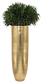 Lazy Susan Oversized Oval Planter, Gold Leaf contemporary-indoor-pots-and-planters