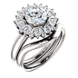 优雅的钻戒14k White Gold with Unique, Handcrafted and Comfort fit Bridal Wedding Ring. Purchase Ring Now -...