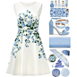 #springdress #Spring #Blue #white #Flowers #floral #bright #light #CasualChic