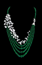  Emerald & diamond ‘Wildflower’ necklace by David Morris