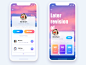 Love / collection app，sketch iphone x ios illustration icon color ui