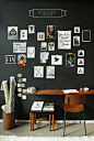 Home Office Black Wall