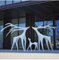 室外抽象鹿动物雕塑大型公园林景观造景摆件草坪模型玻璃钢现代-淘宝网
