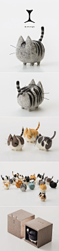 woonya/ 猫/cat/羊毛フェルト/Needle/Felting/mascot/doll/home/style/products/art/design: 