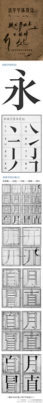 宋体字设计练习（摘自1965年版《活字字体设计》）@方正字库美丽的字体