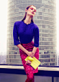 Jac Jagaciak Dons Vibrant Hues for the August Issue of Vogue China