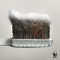 WWF公益海报 —— WE BREATHE WHAT WE BUY