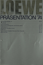 Loewe Präsentation ´74 Brochure / Catalogue | Loewe | Brochures + Catalogues | Hifi Literature | Spring Air