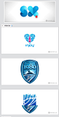 20个炫酷蓝色标志设计欣赏 - 设计欣赏 - 平面设计 - 标志设计 - moosee -摩色-高品质中文设计交流平台