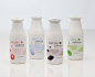 Ambrosia Milk Packaging : Four varieties of milk were branded and packaged in a retro-inspired fashion, producing a more youthful, modern look for pint-size milk containers.