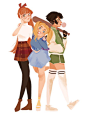 PowerPuff Girls - Modern Teenagers b by puzella on tumblr