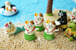 岸梦 场景树脂decole可爱动物猫夏威夷concombre海边沙滩滨小摆件-淘宝网