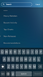 Rdio iPhone search screenshot