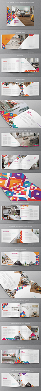 Colorful Cool Pattern Brochure - Brochures Print Templates
