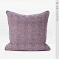 MISS LAPIN北欧极简/样板房靠包靠垫抱枕/紫灰色波纹图案提花方枕