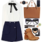 A fashion look from September 2014 featuring Alexander McQueen blouses, Acne Studios ankle booties and Tory Burch tote bags. Browse and shop related looks.