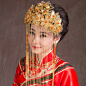 中国古典风的复古新娘头饰金饰设计