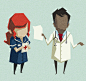 Healthcare Characters : Character designs for a healthcare infographic.