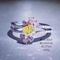 NuoleenbJewelry. Yellow and Pink diamond ring. 黄钻粉色鑽石戒指 #jewelrygram…