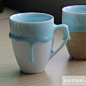 景德镇手工滴釉陶瓷杯子把手时尚水杯个性 logo定制瓷器 创意礼品