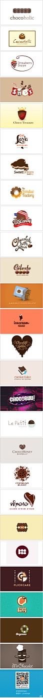 【早安Logo！一组巧克力元素的Logo设计】@啧潴要穷游四方哈哈 更多创意Logo请戳→http://t.cn/zQUJvYS
